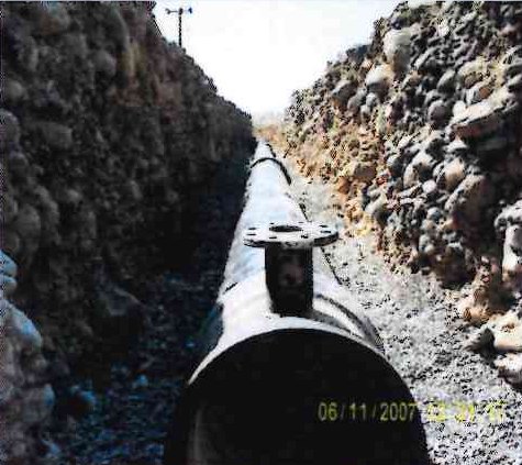 Cross-country pipeline laying